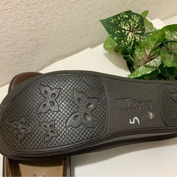 Allegria Womens Brown DEB 656 Leather Clogs Size 41 - Picture 6 of 11